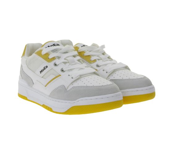 MoEa GEN2 Pineapple women's sneakers sustainable lace-up shoes vegan MOEA-BASGN2-05 white/yellow