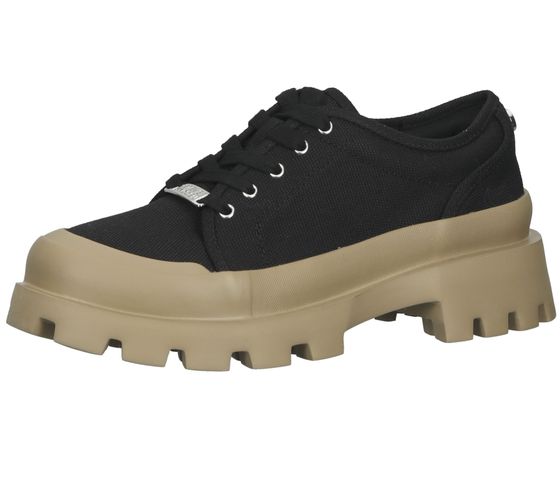 STEVE MADDEN Mt Fuji Sneaker de Mujer Zapatillas con Plataforma Canvas SM11001840-04004-053 Negro