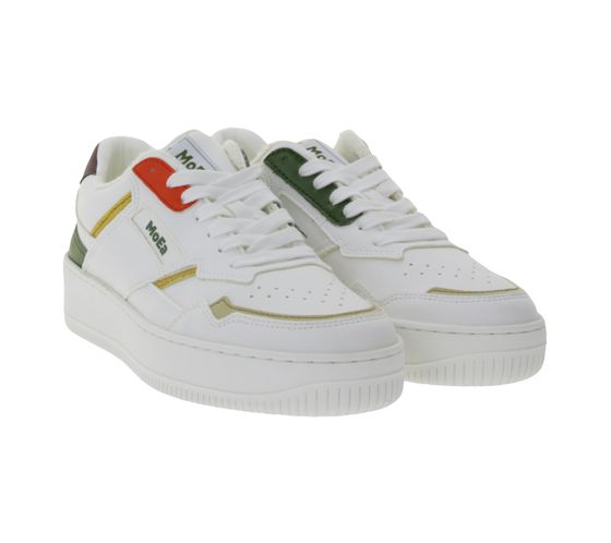 MoEa GEN1 sneakers donna scarpe stringate sostenibili vegan MOEA-BASGN1-01 bianco/colorato