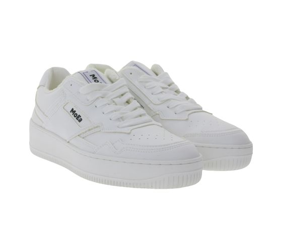 MoEa GEN1 zapatillas de mujer zapatos con cordones sostenibles vegano MOEA-BASGN1-04 blanco