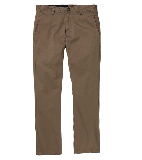 Pantalon chino VOLCOM Frickin pour homme, pantalon en coton tendance, coupe droite moderne A1131807 MSH marron