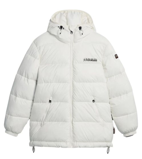 Chaqueta acolchada de mujer NAPAPIJRI Box Med, chaqueta de invierno repelente al agua con aislamiento térmico NP0A4HCPN1A1 blanco