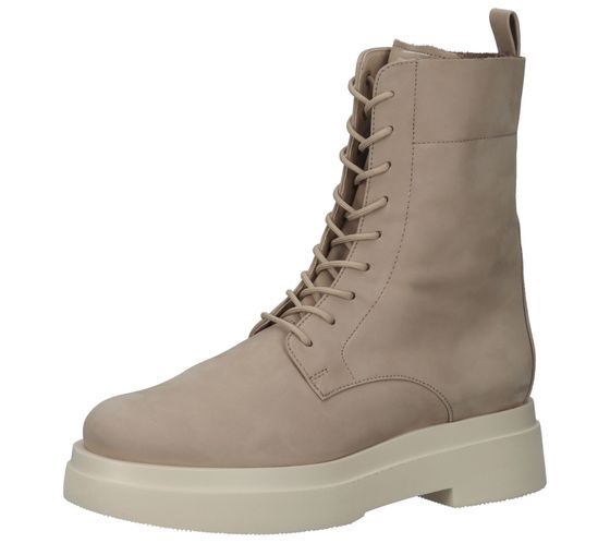 Botas de mujer högl de piel auténtica con diseño purista, botas con cordones 3-10 3212 9300 beige