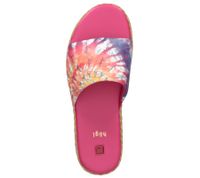 Mules de playa para mujer högl con estampado batik zapatos de verano 3-10 0738 en marrón o rosa