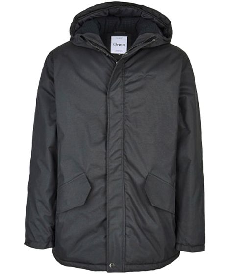 Cleptomanicx Jaybee veste d'hiver pour hommes avec capuche réglable veste d'automne CXWJJAYBE noir