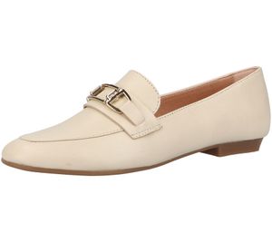 SCAPA pantoufles en cuir véritable pour femmes mocassins chaussures d'été chaussures à enfiler 1079761-45 beige