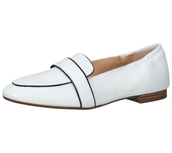 PETER KAISER Zapatillas de mujer de piel auténtica mocasines zapatos de verano zapatos sin cordones 44113-760 blanco