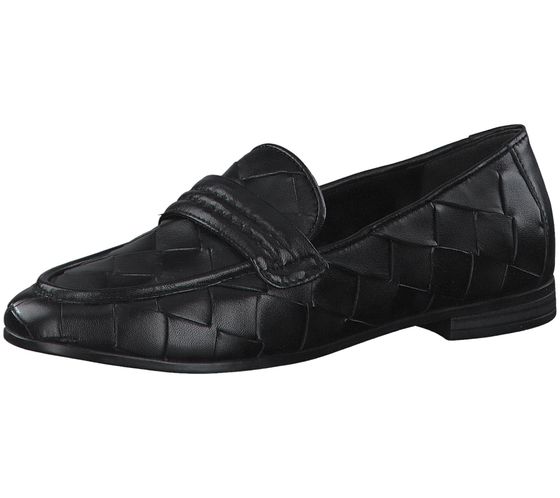 MARCO TOZZI Zapatos sin cordones trenzados de piel auténtica para mujer 2-24200-28 002 negro