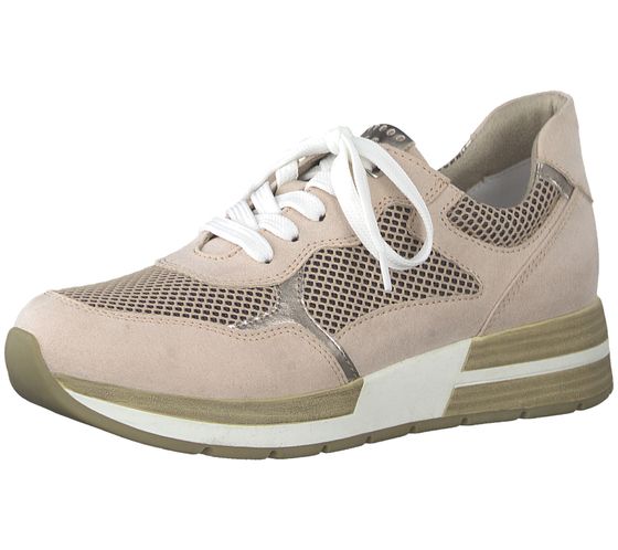 MARCO TOZZI sneakers da donna look a strati, scarpe in vera pelle con inserti in rete 2-23708-28 523 rosa antico