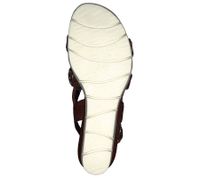 MARCO TOZZI sandales à talons compensés pour femme sandales matelassées avec empiècements en cuir aspect platine 2-88705-28 392 marron