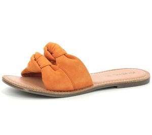 Kickers Divalto Damen Echtleder-Pantoletten mit Riemen im Knotendesign 895080-50 73 Orange