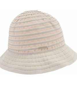 SEEBERGER Bucket Hat sombrero de verano con diseño de capas, gorro a rayas 38260726 beige/colorido