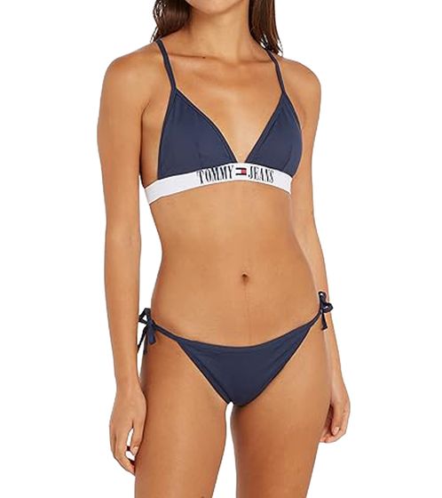 TOMMY HILFIGER braguita de bikini de mujer con detalles de marca, bañador elegante 26255727 azul oscuro