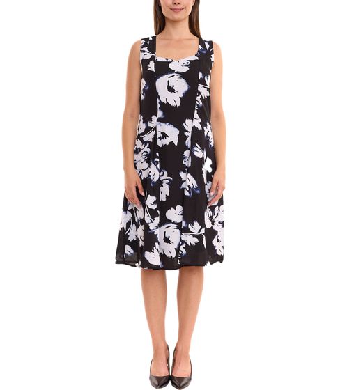 sheego cocktail dress, sustainable women's evening dress, plus sizes with all-over floral print 77140148 black