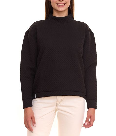 O'NEILL Damen Pullover Sweatshirt mit Stehkragen und Reißverschluss 12483606 Schwarz