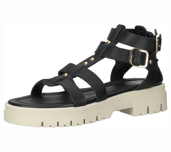 Sandalias de mujer SANSIBAR sandalias estilo gladiador de piel auténtica con tachuelas 1096420 negro