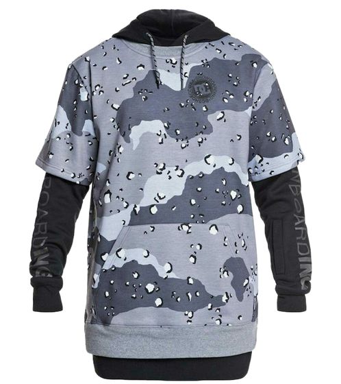 DC Shoes Dryden men's everyday pullover with hood 2 in 1 pullover ADYFT03229 KVJ0 gray