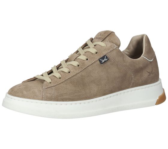 SANSIBAR Herren Echtleder-Schuhe Freizeit-Sneaker mit herausnehmbarer Sohle 1096293 Beige