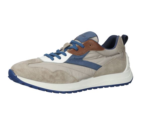 SANSIBAR Zapatos de hombre de piel auténtica zapatillas deportivas con suela extraíble 1096330 beige/colorido