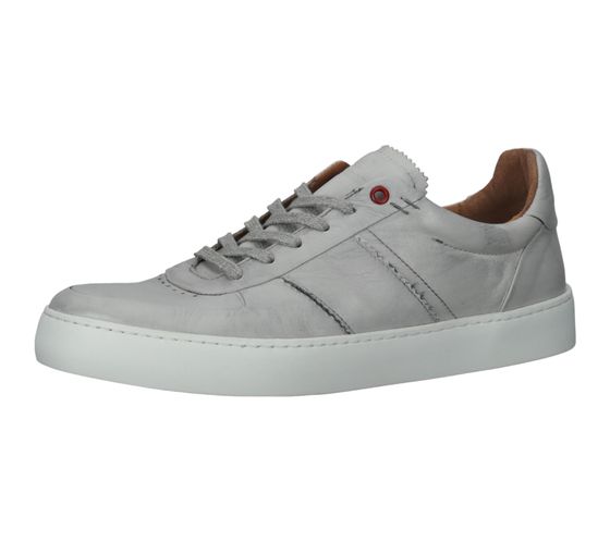 SANSIBAR Zapatos de hombre de piel auténtica zapatillas deportivas de ocio con suela extraíble 1096342 gris claro