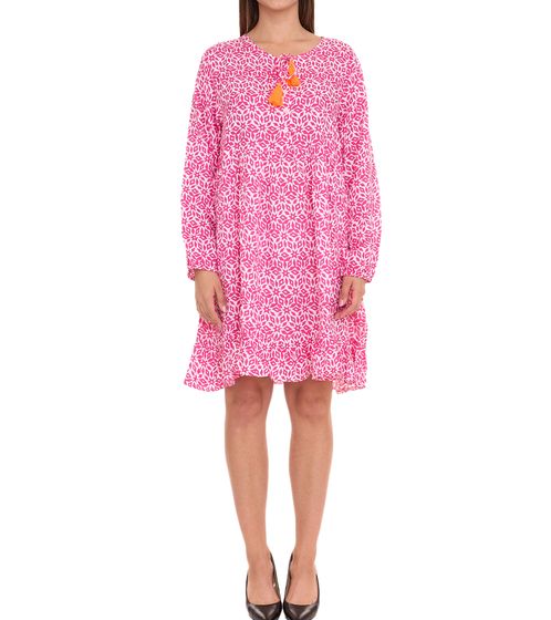 ZWILLINGSHERZ Melody women's summer dress tunic dress with graphic pattern 3369-2 pink