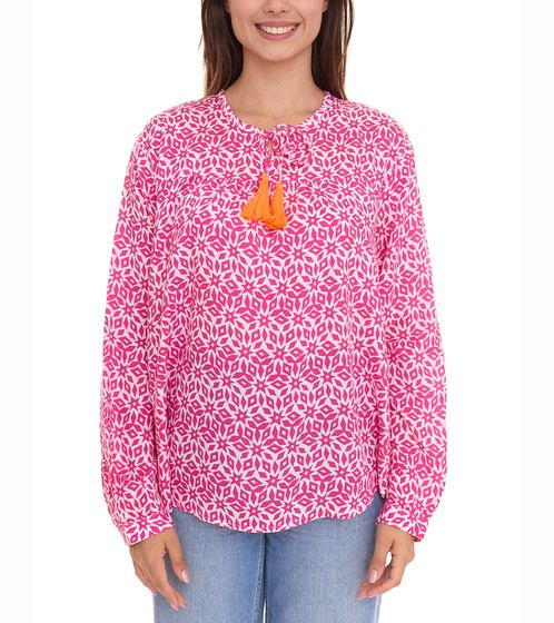 ZWILLINGSHERZ Irma camicia tunica camicetta estiva da donna con motivo grafico 3373-2 rosa