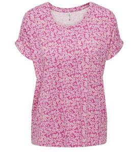 ONLY ONLMOSTER Damen Sommer-Shirt Kurzarm-Shirt mit Blütendruck 12642762 Pink