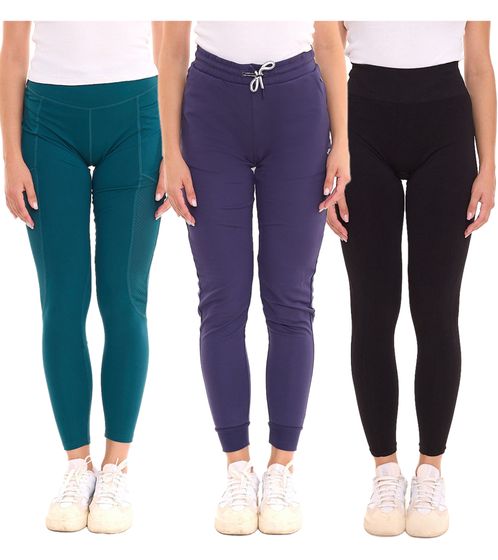 Leggings da donna FAYN SPORTS in verde o nero o pantaloni da jogging in pantaloni da allenamento blu scuro