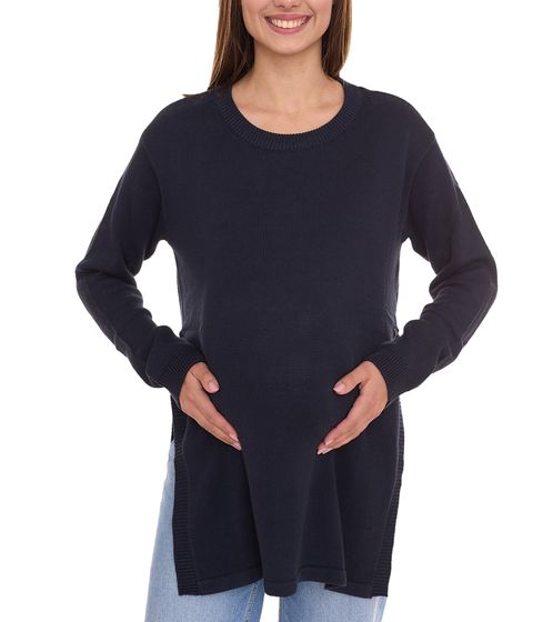 neun 9 monate Damen Strickpullover Umstandsmode Schwangerschafts-Pulli 24659305 Dunkelblau