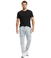 Jean skinny 2Y Premium pour homme, pantalon en jean élégant avec grandes poches latérales B6894 bleu clair