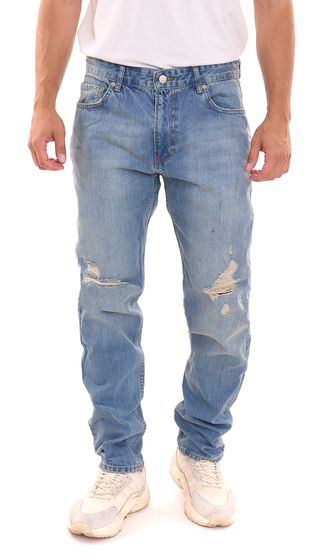 2Y Vaqueros Premium para hombre, elegantes pantalones vaqueros con aspecto usado B6784BLU azul