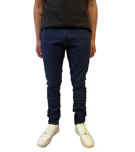 Jeans skinny da uomo 2Y Premium, pantaloni in denim alla moda in stile 5 tasche B6541BLU blu scuro