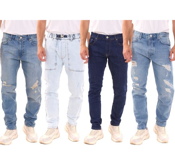 2Y Premium men's jeans stylish denim trousers various models blue