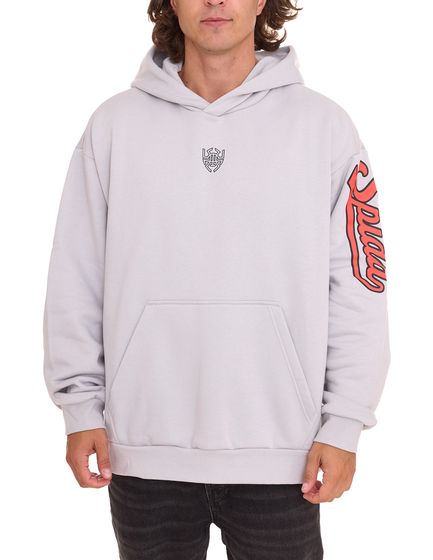 adidas Pull à capuche pour homme Basketball Sweat à capuche à manches longues pour tous les jours IJ0274 Gris/Rouge