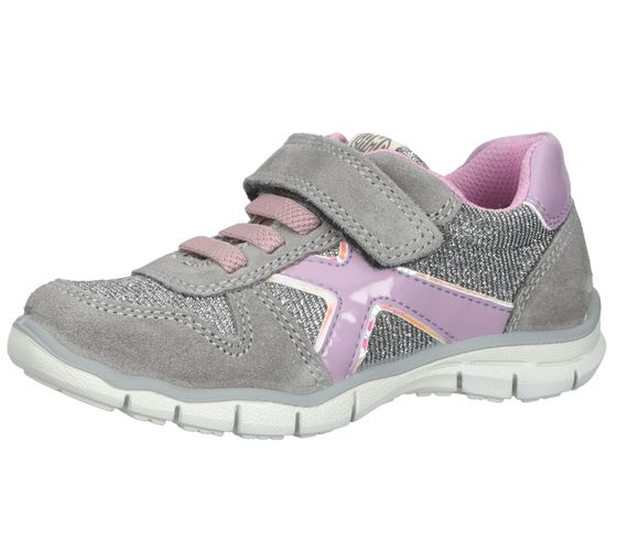 bama sneakers per bambini da bambina con plantare estraibile e rivestimenti esterni in vera pelle ammortizzatore 1095780 grigio/argento