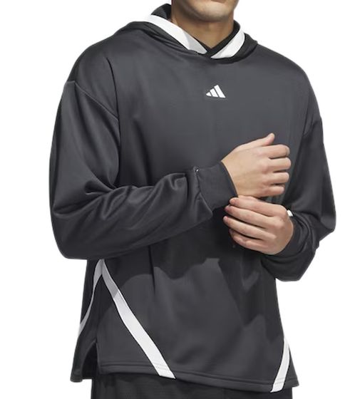 adidas SELECT Herren Basketball-Hoodie mit AEROREADY Technologie Langarm-Shirt Alltags-Pullover IL2179 Schwarz