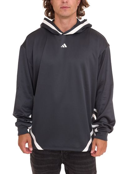 adidas SELECT sweat à capuche de basket-ball pour hommes avec technologie AEROREADY chemise à manches longues pull de tous les jours IL2179 noir