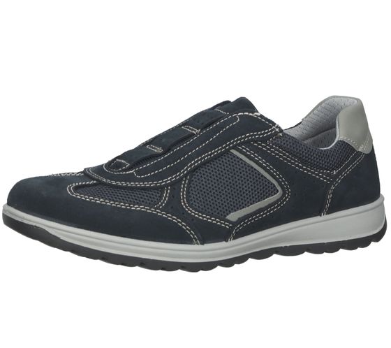 Zapatilla bama para hombre, zapatilla de piel auténtica con amortiguador y plantilla extraíble, procedente de Italia 1095304 azul