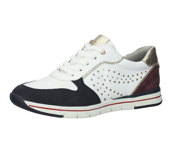 Bama sneaker da donna per il tempo libero con sottopiede in vera pelle 1092191 bianco/colorato