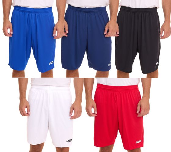 JAKO Manchester 2.0 short d'entraînement short de sport pour homme sans slip intérieur Fitness 4400 blanc, bleu, rouge ou noir