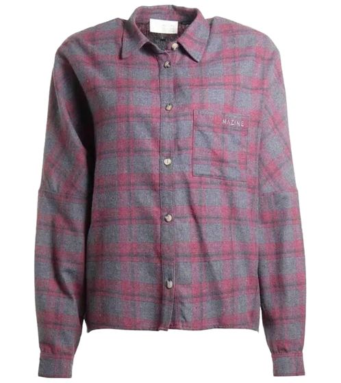 MAZINE Tulia Blouse women's blouse in an oversized look, shirt in a checked pattern 21335212 red/grey