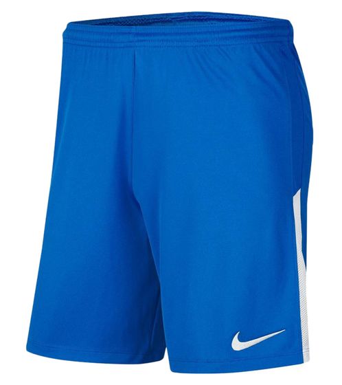 NIKE League Knitt Pantalones cortos de entrenamiento para hombre con tecnología Dri-FIT Pantalones deportivos BV6852-463 Azul/Blanco