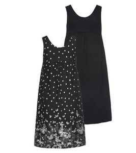 Pack of 2 BOYSEN´S women's jersey dresses, midi dress 22247337 black/white