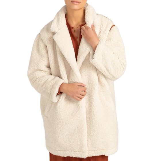 Chaqueta de invierno para mujer BILLABONG Sweet Escape con pelo de peluche Z3JK20 BIF1 4194 blanco/marrón