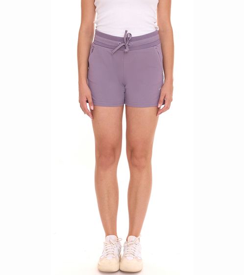 FAYN SPORTS Damen Shorts kurze Baumwoll-Hose mit Tunnelzug Sport-Shorts 34833164 Dunkel-Flieder