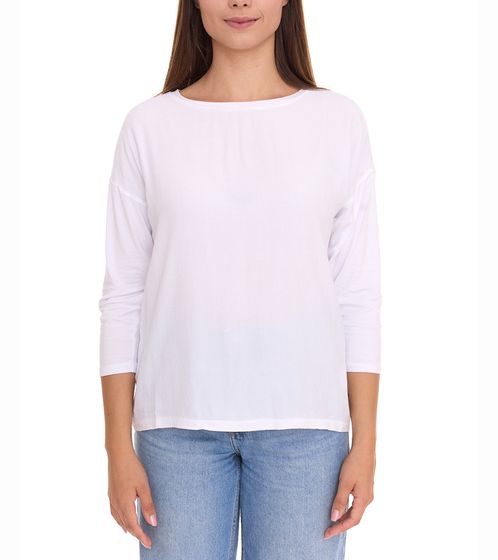 Maglia Tamaris Burdur a maniche lunghe da donna estiva con spalla scesa 49918405 bianco