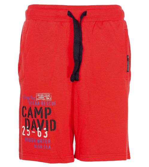 Pantalón corto deportivo para hombre CAMP DAVID con contenido de algodón, pantalón corto de verano de edición limitada de Dieter Bohlen rojo