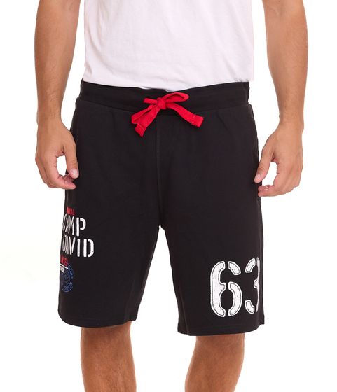 Pantalón corto de deporte para hombre CAMP DAVID con contenido de algodón, pantalón corto de verano de edición limitada de Dieter Bohlen negro