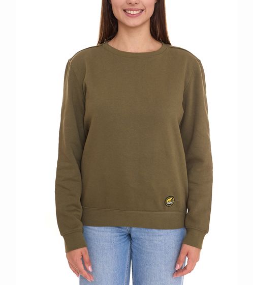 NORTHERN COUNTRY Damen Pullover Baumwoll-Sweater Langarm-Shirt 00009480 Khaki