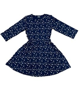 KIDSWORLD Vestido de verano para niña de algodón con estampado de estrellas 41548136 azul oscuro/blanco